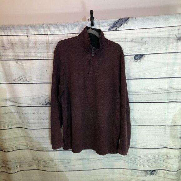 Haggar maroon Half zip burgundy pullover - Picture 5 of 15
